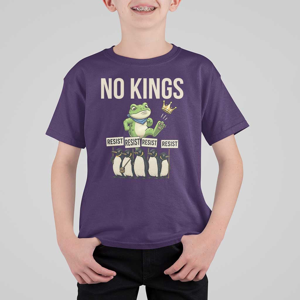Resist Frog T Shirt For Kid No Kings Funny Portland Protest ICE Activist Meme - Wonder Print Shop
