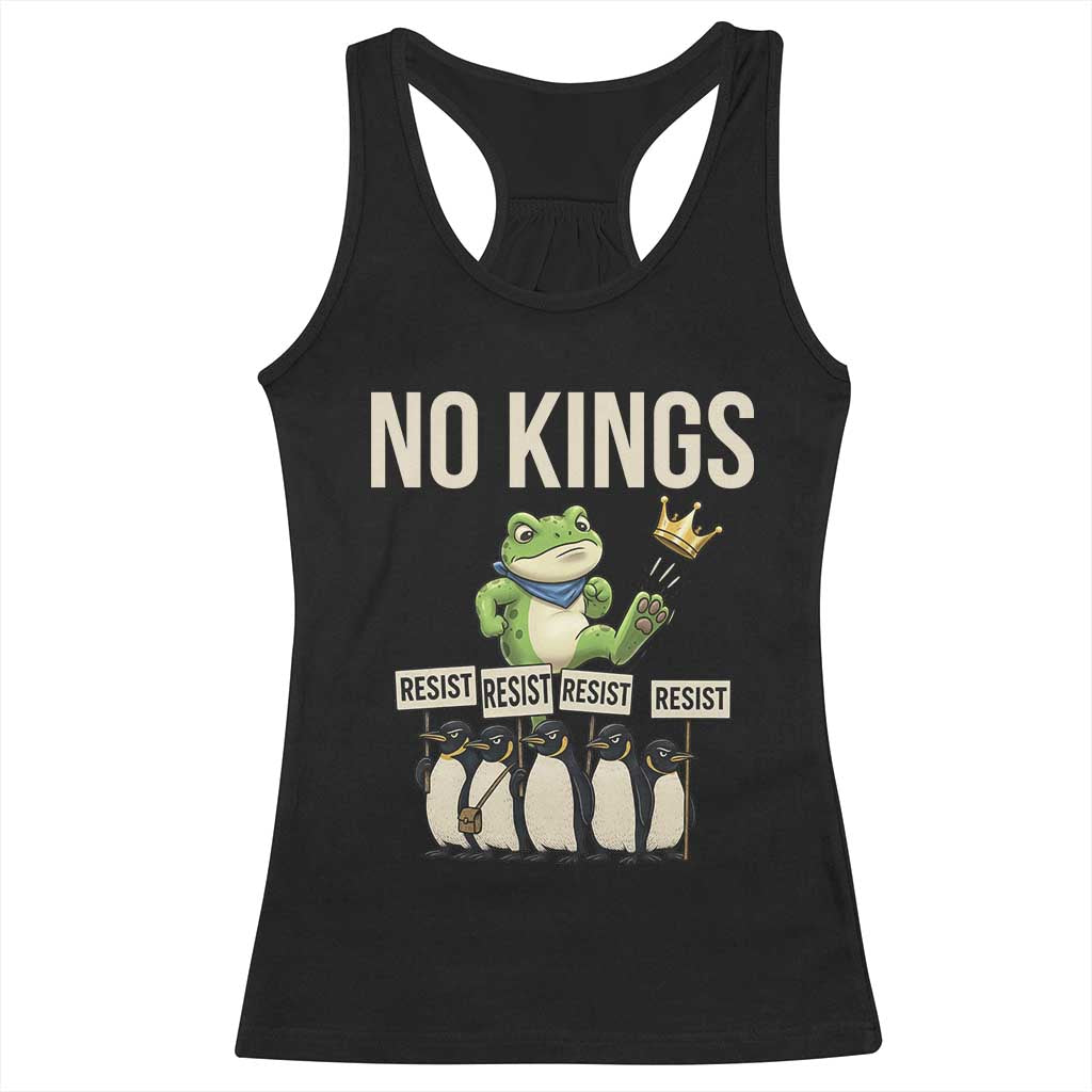 Resist Frog Racerback Tank Top No Kings Funny Portland Protest ICE Activist Meme - Wonder Print Shop