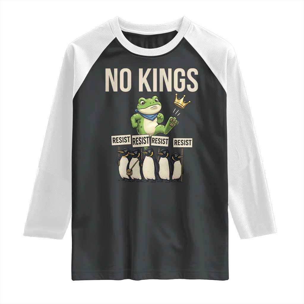 Resist Frog Raglan Shirt No Kings Funny Portland Protest ICE Activist Meme - Wonder Print Shop