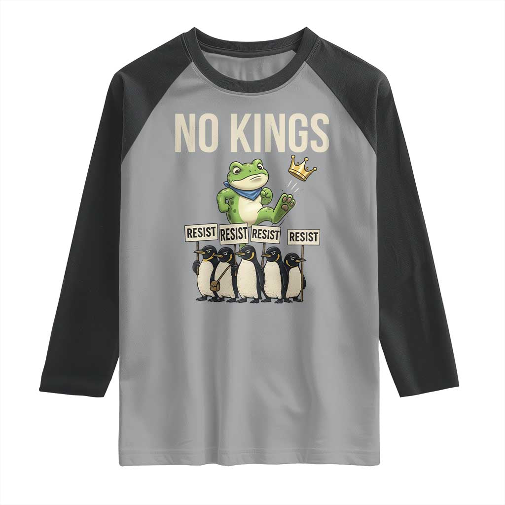 Resist Frog Raglan Shirt No Kings Funny Portland Protest ICE Activist Meme - Wonder Print Shop