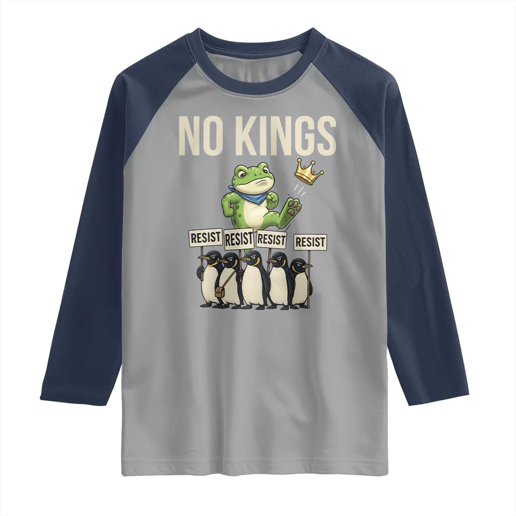 Resist Frog Raglan Shirt No Kings Funny Portland Protest ICE Activist Meme - Wonder Print Shop