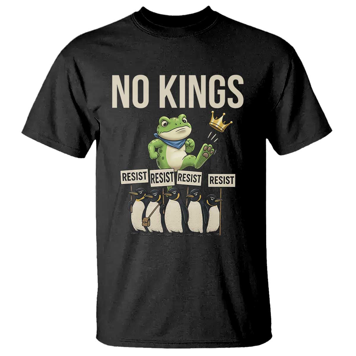 Resist Frog T Shirt No Kings Funny Portland Protest ICE Activist Meme - Wonder Print Shop