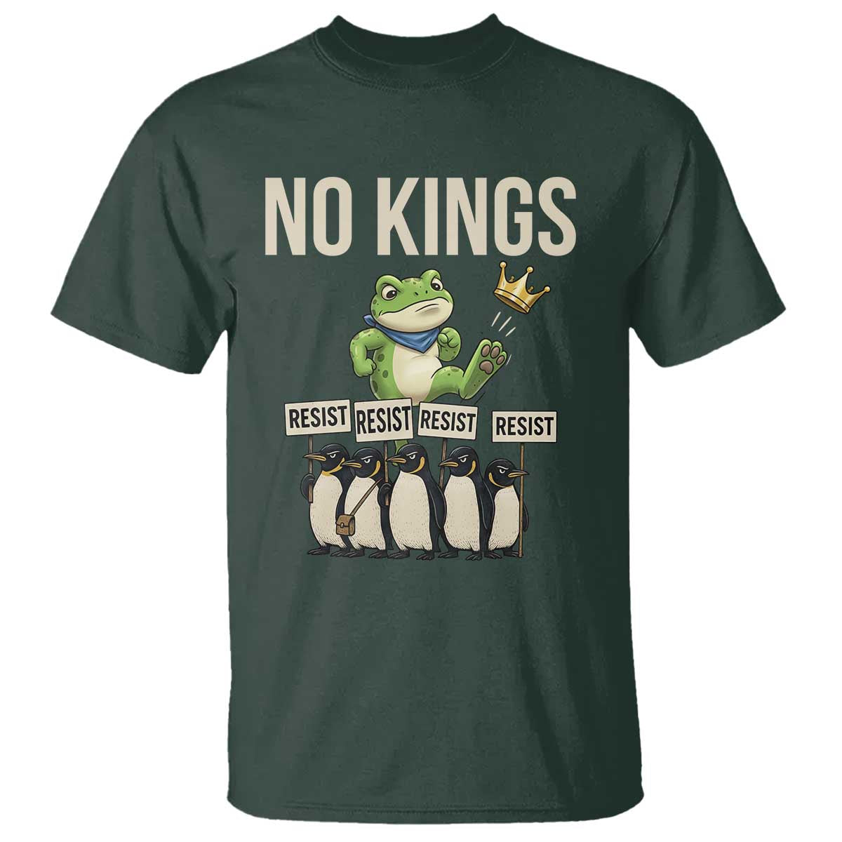 Resist Frog T Shirt No Kings Funny Portland Protest ICE Activist Meme - Wonder Print Shop