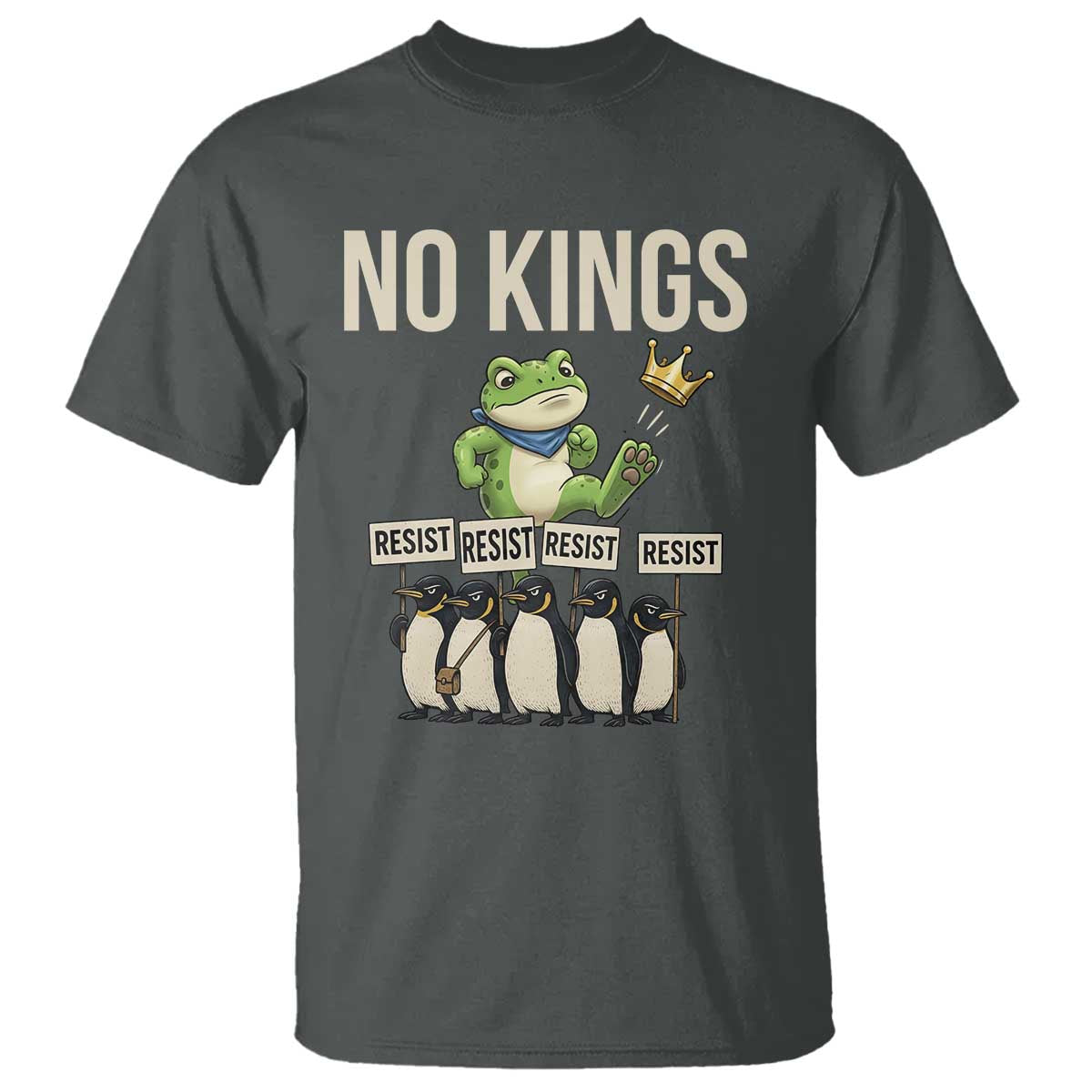 Resist Frog T Shirt No Kings Funny Portland Protest ICE Activist Meme - Wonder Print Shop
