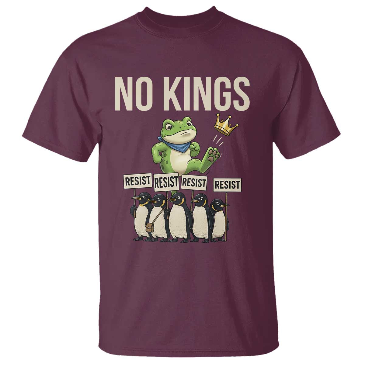 Resist Frog T Shirt No Kings Funny Portland Protest ICE Activist Meme - Wonder Print Shop
