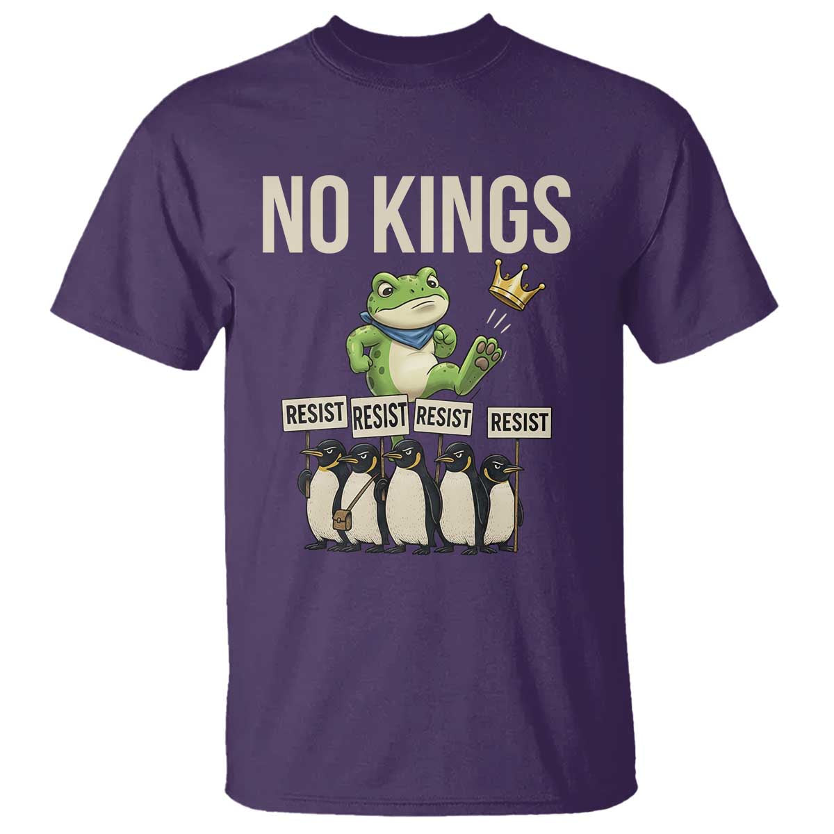 Resist Frog T Shirt No Kings Funny Portland Protest ICE Activist Meme - Wonder Print Shop