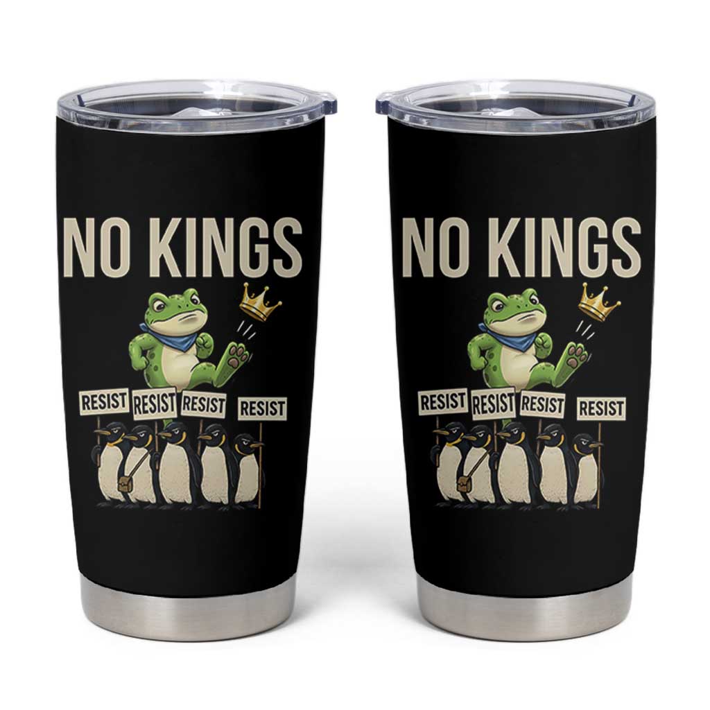 Resist Frog Tumbler Cup No Kings Funny Portland Protest ICE Activist Meme - Wonder Print Shop