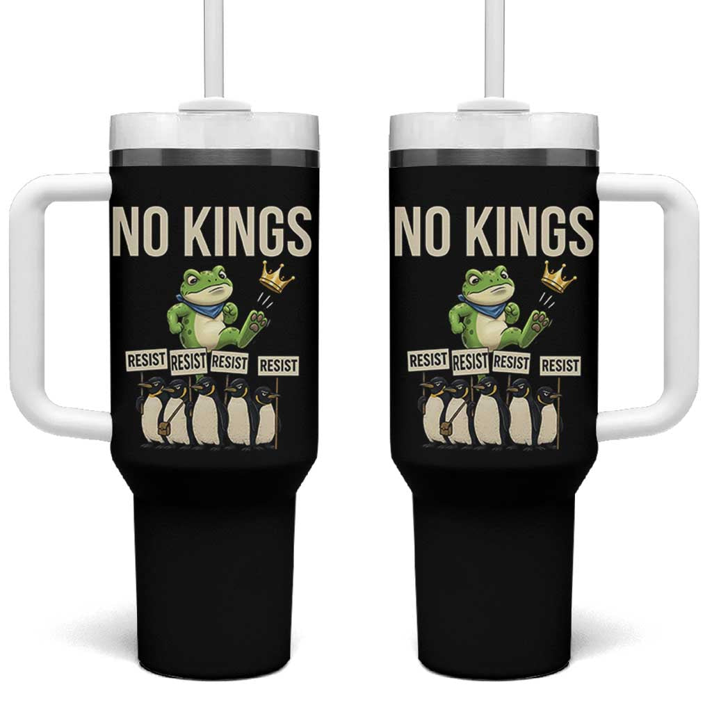 Resist Frog Tumbler With Handle No Kings Funny Portland Protest ICE Activist Meme - Wonder Print Shop