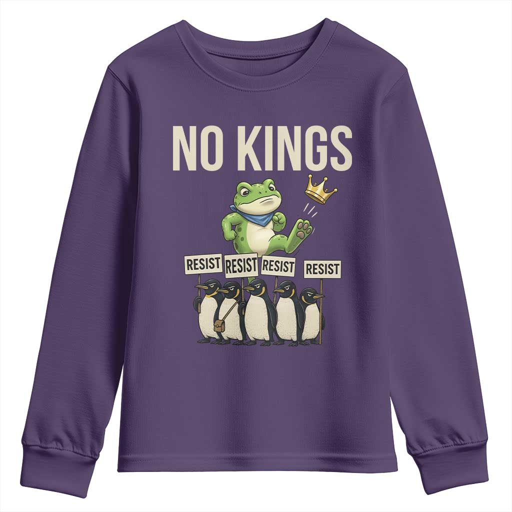 Resist Frog Youth Sweatshirt No Kings Funny Portland Protest ICE Activist Meme - Wonder Print Shop