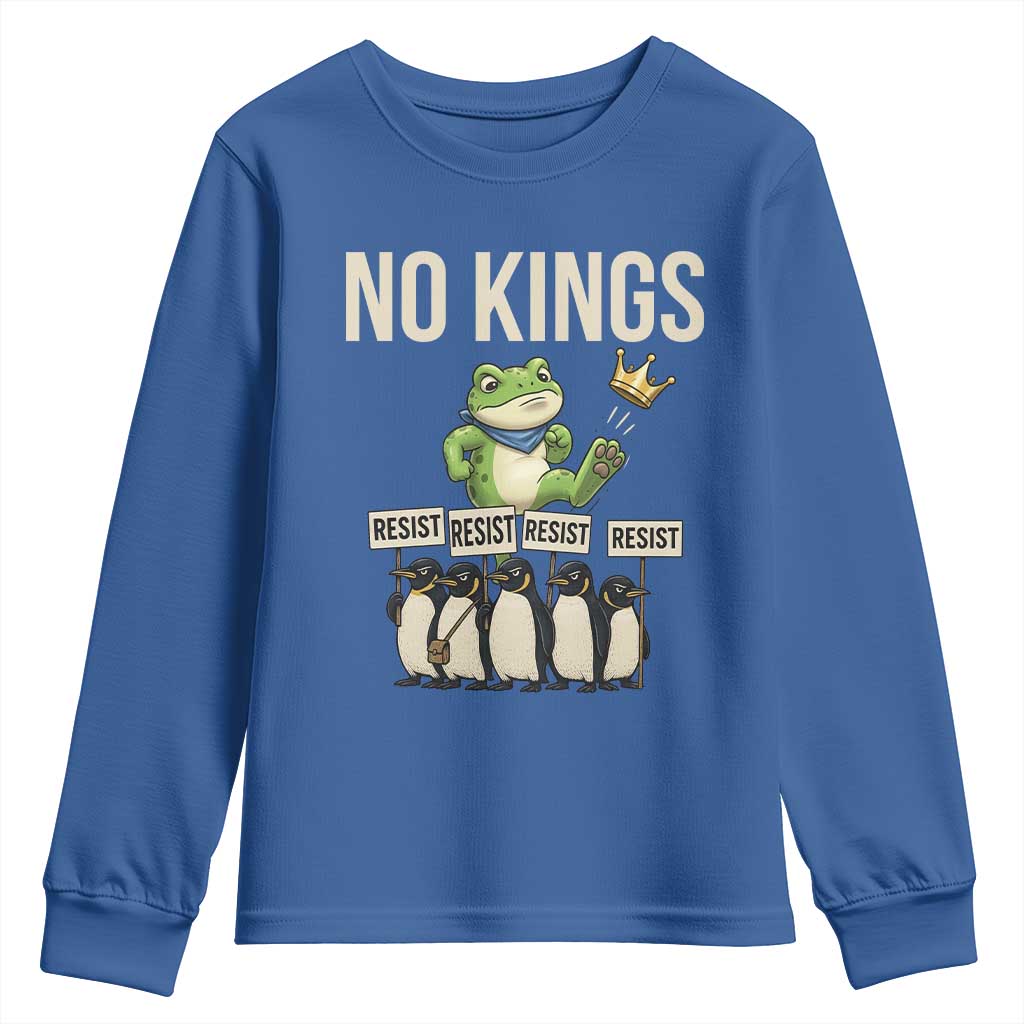 Resist Frog Youth Sweatshirt No Kings Funny Portland Protest ICE Activist Meme - Wonder Print Shop