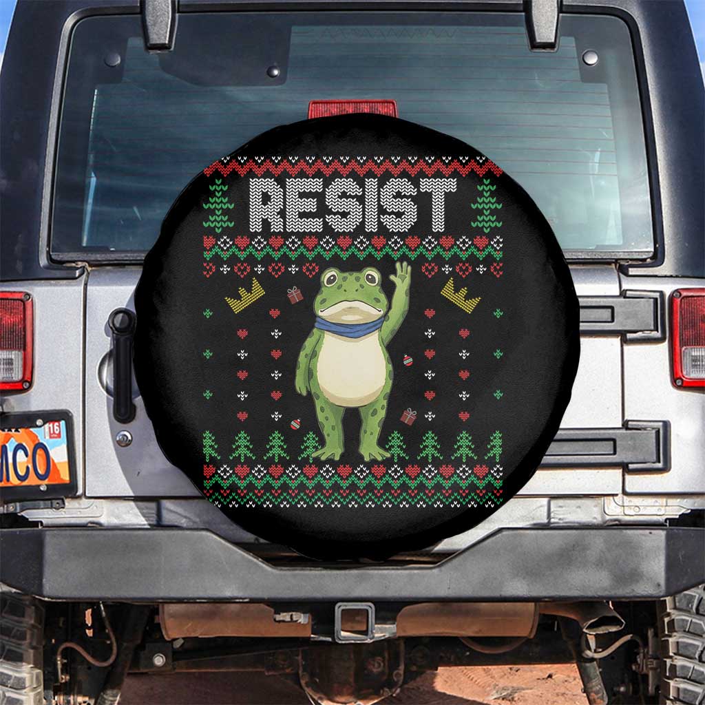 Resist Frog Spare Tire Cover Funny Portland Protest ICE Activist Meme 2025 - Wonder Print Shop