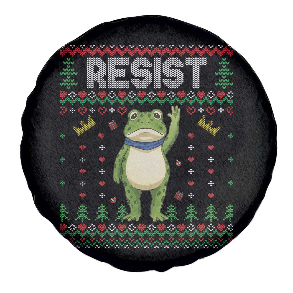 Resist Frog Spare Tire Cover Funny Portland Protest ICE Activist Meme 2025 - Wonder Print Shop