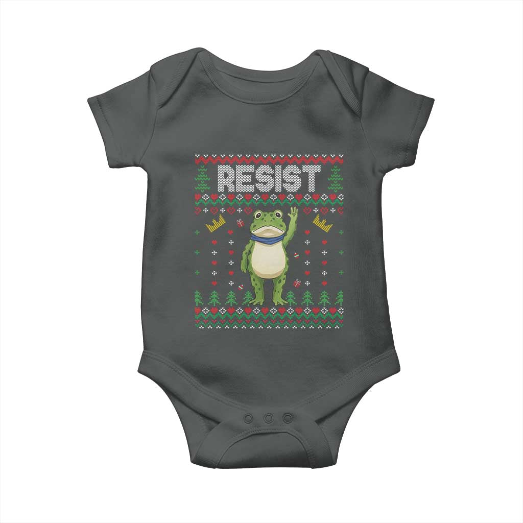 Resist Frog Baby Onesie Funny Portland Protest ICE Activist Meme 2025 - Wonder Print Shop