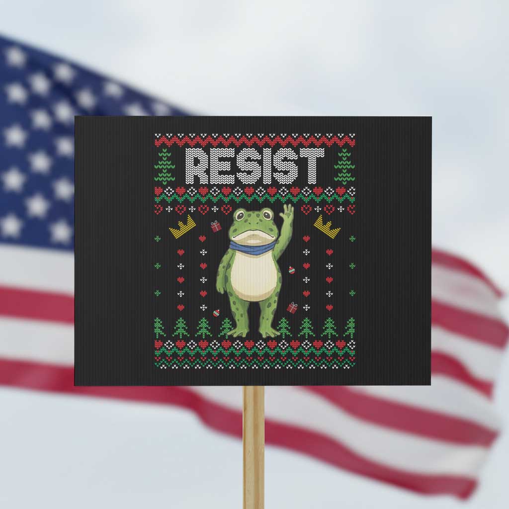 Resist Frog Protest Sign Funny Portland Protest ICE Activist Meme 2025 - Wonder Print Shop