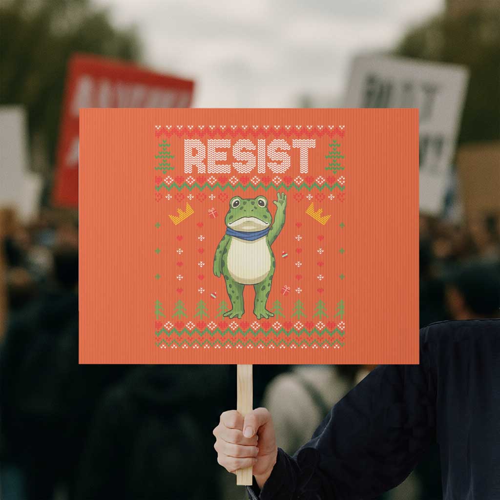 Resist Frog Protest Sign Funny Portland Protest ICE Activist Meme 2025 - Wonder Print Shop