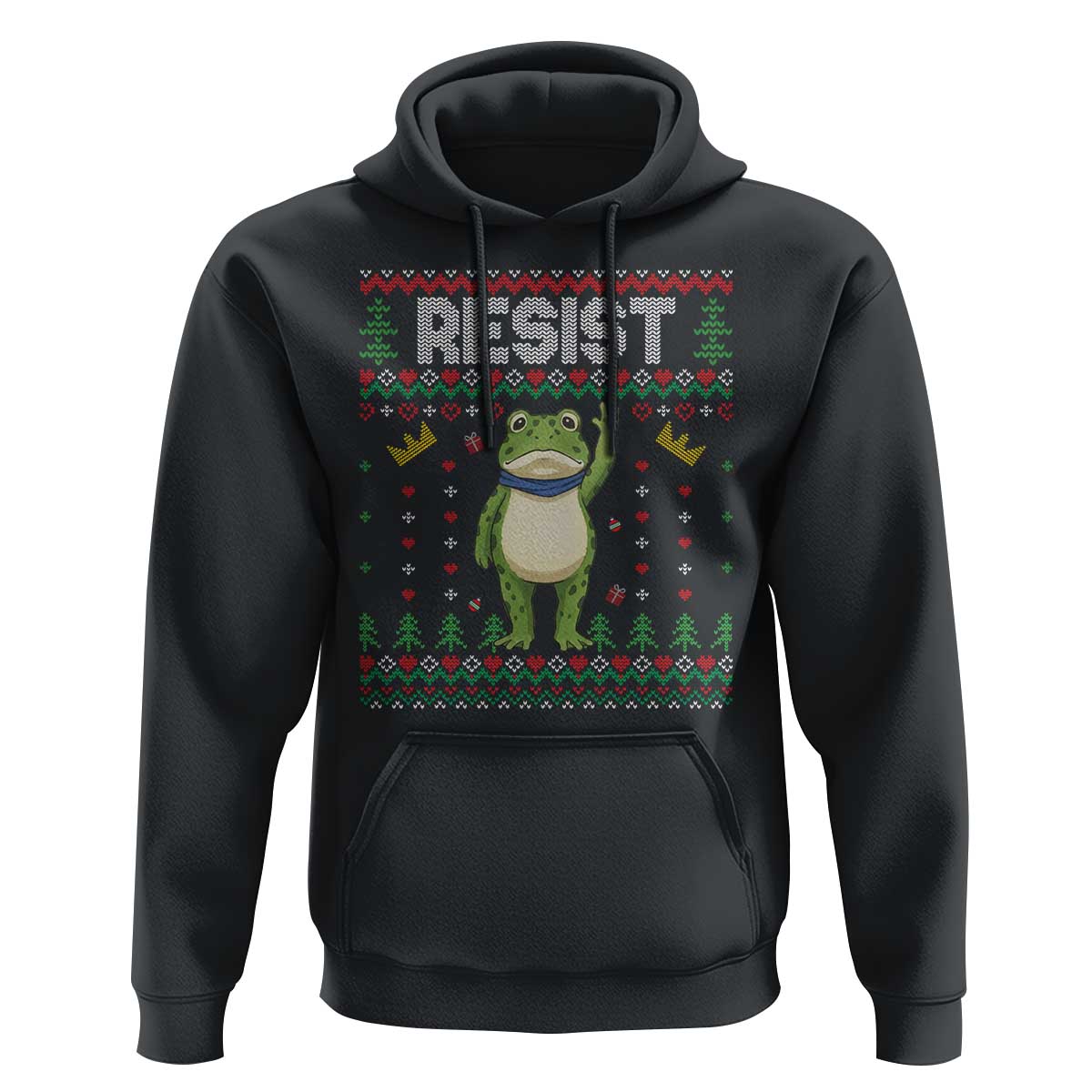 Resist Frog Hoodie Funny Portland Protest ICE Activist Meme 2025 - Wonder Print Shop