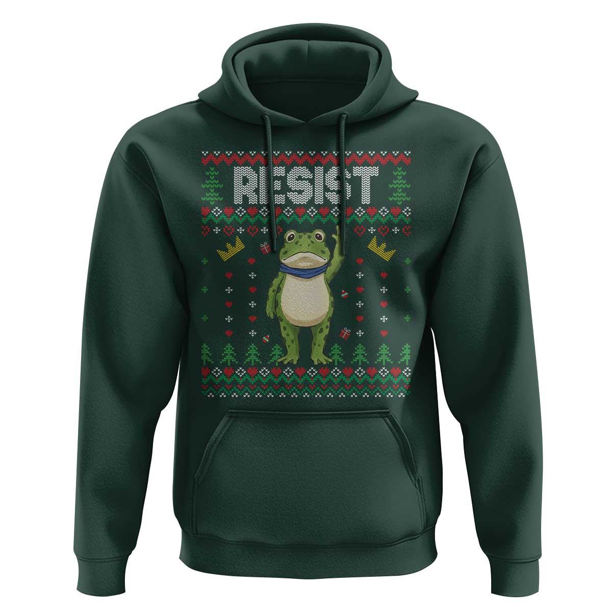 Resist Frog Hoodie Funny Portland Protest ICE Activist Meme 2025 - Wonder Print Shop