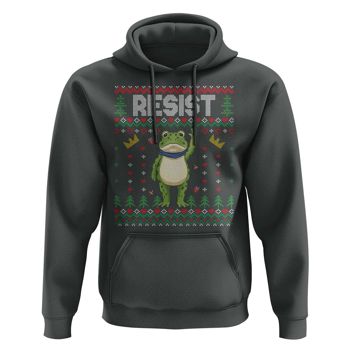Resist Frog Hoodie Funny Portland Protest ICE Activist Meme 2025 - Wonder Print Shop