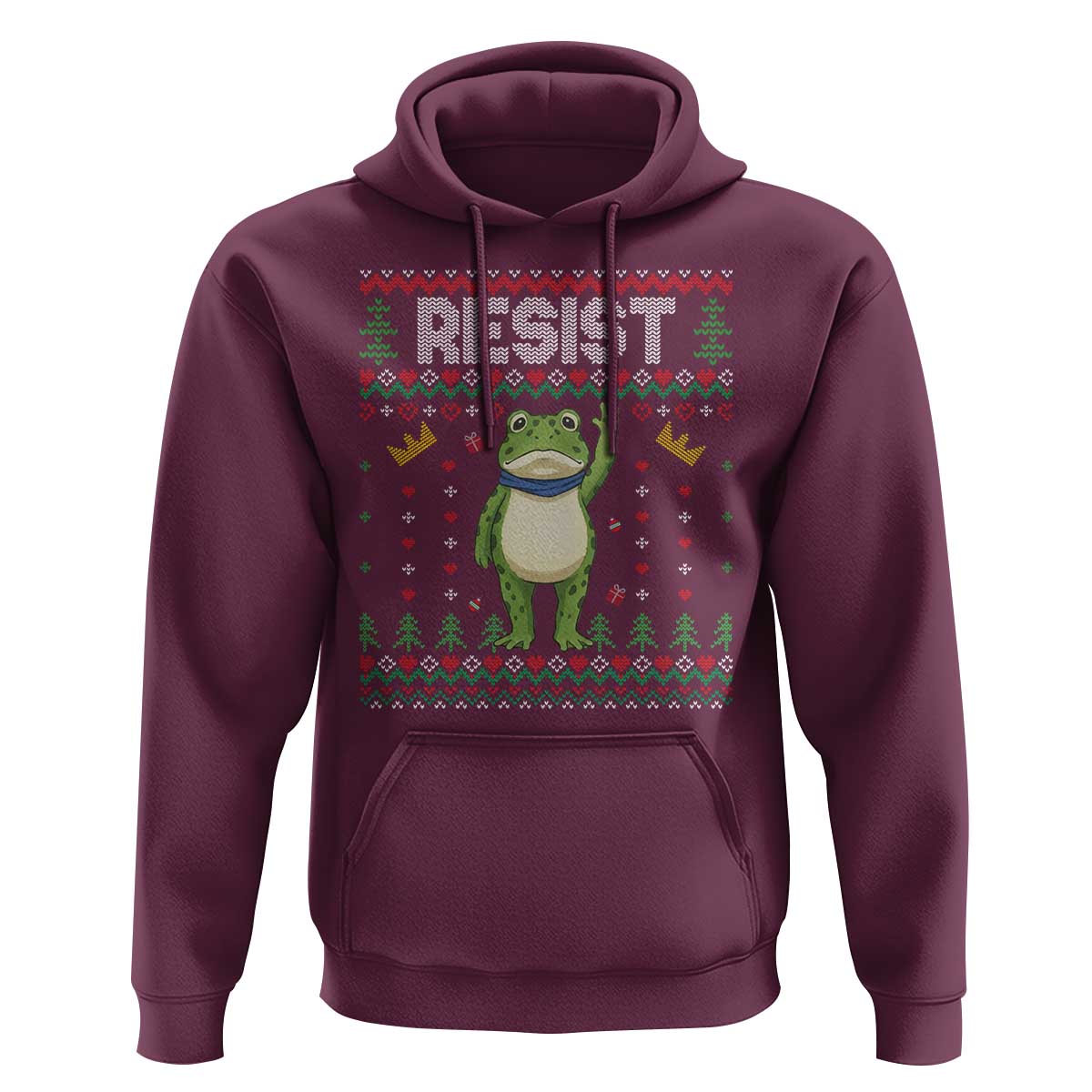 Resist Frog Hoodie Funny Portland Protest ICE Activist Meme 2025 - Wonder Print Shop