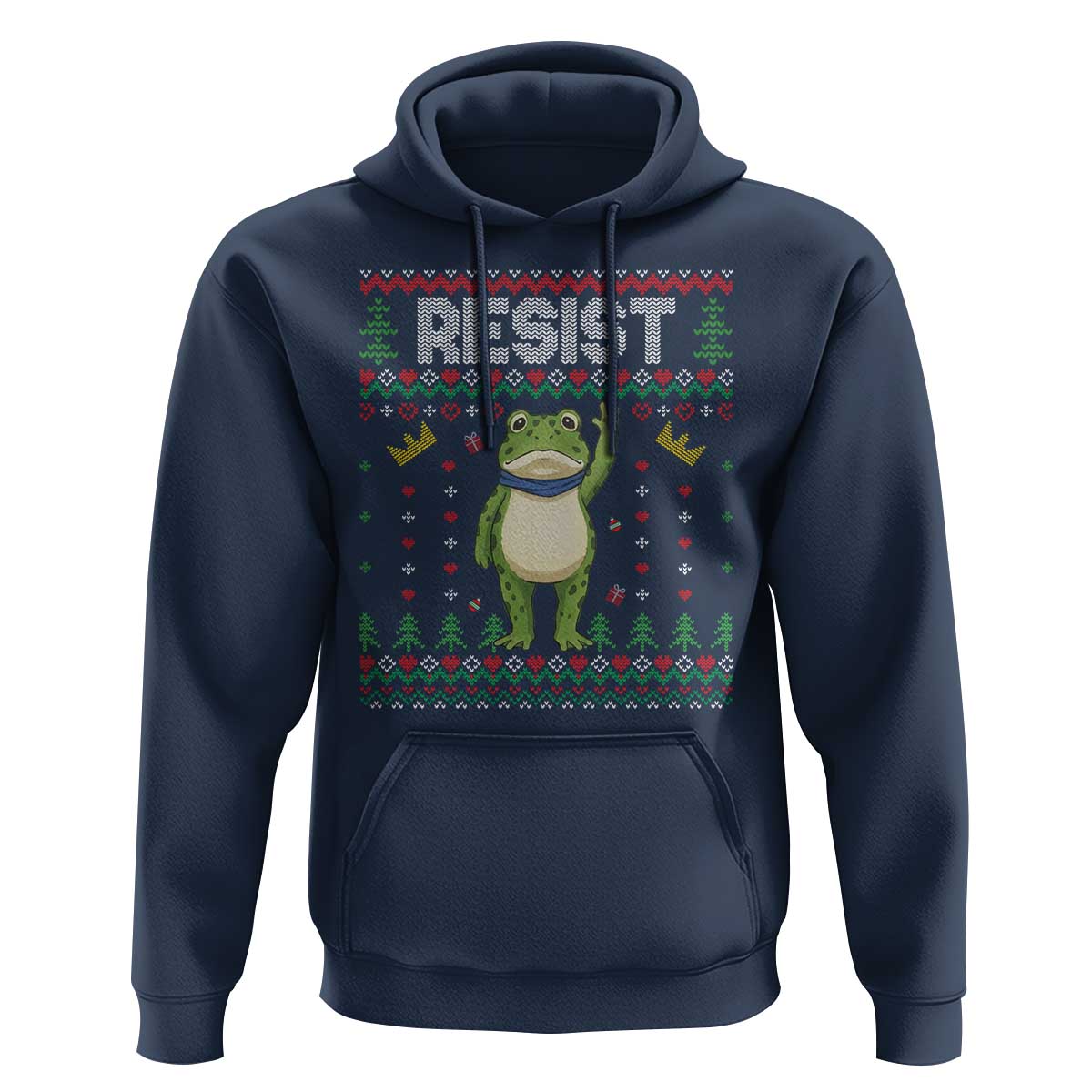 Resist Frog Hoodie Funny Portland Protest ICE Activist Meme 2025 - Wonder Print Shop