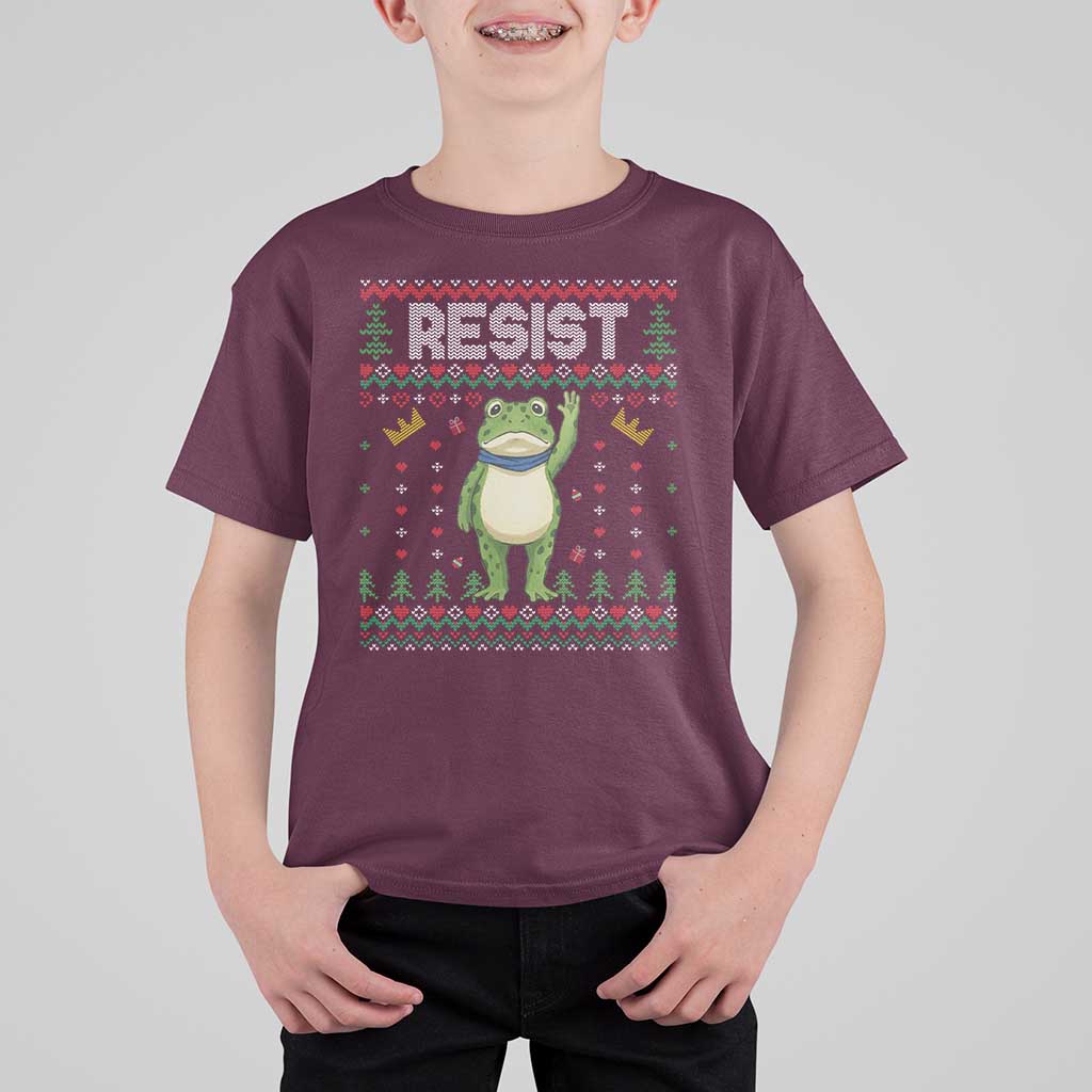 Resist Frog T Shirt For Kid Funny Portland Protest ICE Activist Meme 2025 - Wonder Print Shop