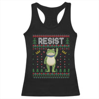 Resist Frog Racerback Tank Top Funny Portland Protest ICE Activist Meme 2025 - Wonder Print Shop