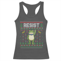 Resist Frog Racerback Tank Top Funny Portland Protest ICE Activist Meme 2025 - Wonder Print Shop