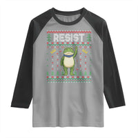 Resist Frog Raglan Shirt Funny Portland Protest ICE Activist Meme 2025 - Wonder Print Shop