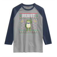 Resist Frog Raglan Shirt Funny Portland Protest ICE Activist Meme 2025 - Wonder Print Shop