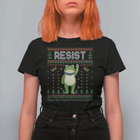 Resist Frog T Shirt For Women Funny Portland Protest ICE Activist Meme 2025 - Wonder Print Shop