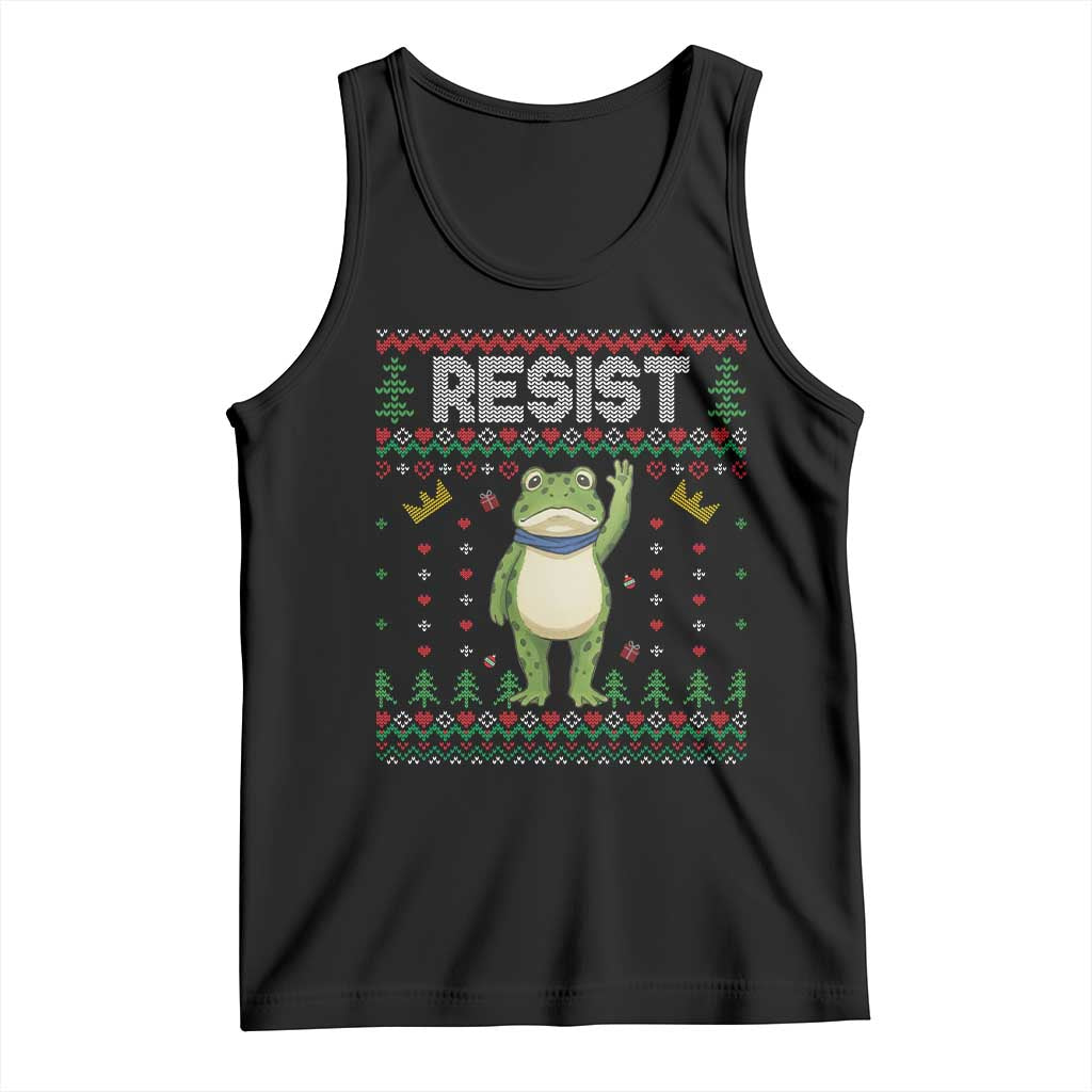 Resist Frog Tank Top Funny Portland Protest ICE Activist Meme 2025 - Wonder Print Shop