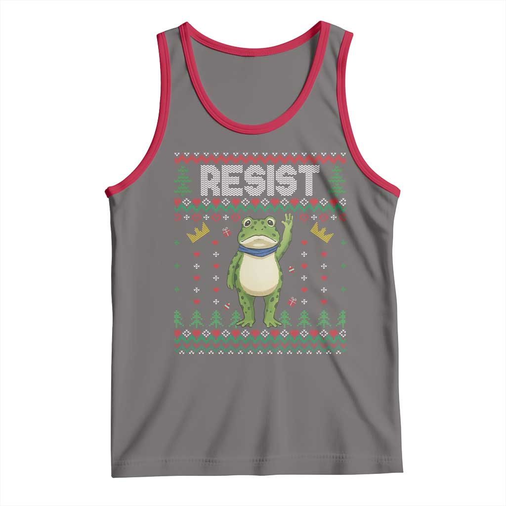 Resist Frog Tank Top Funny Portland Protest ICE Activist Meme 2025 - Wonder Print Shop