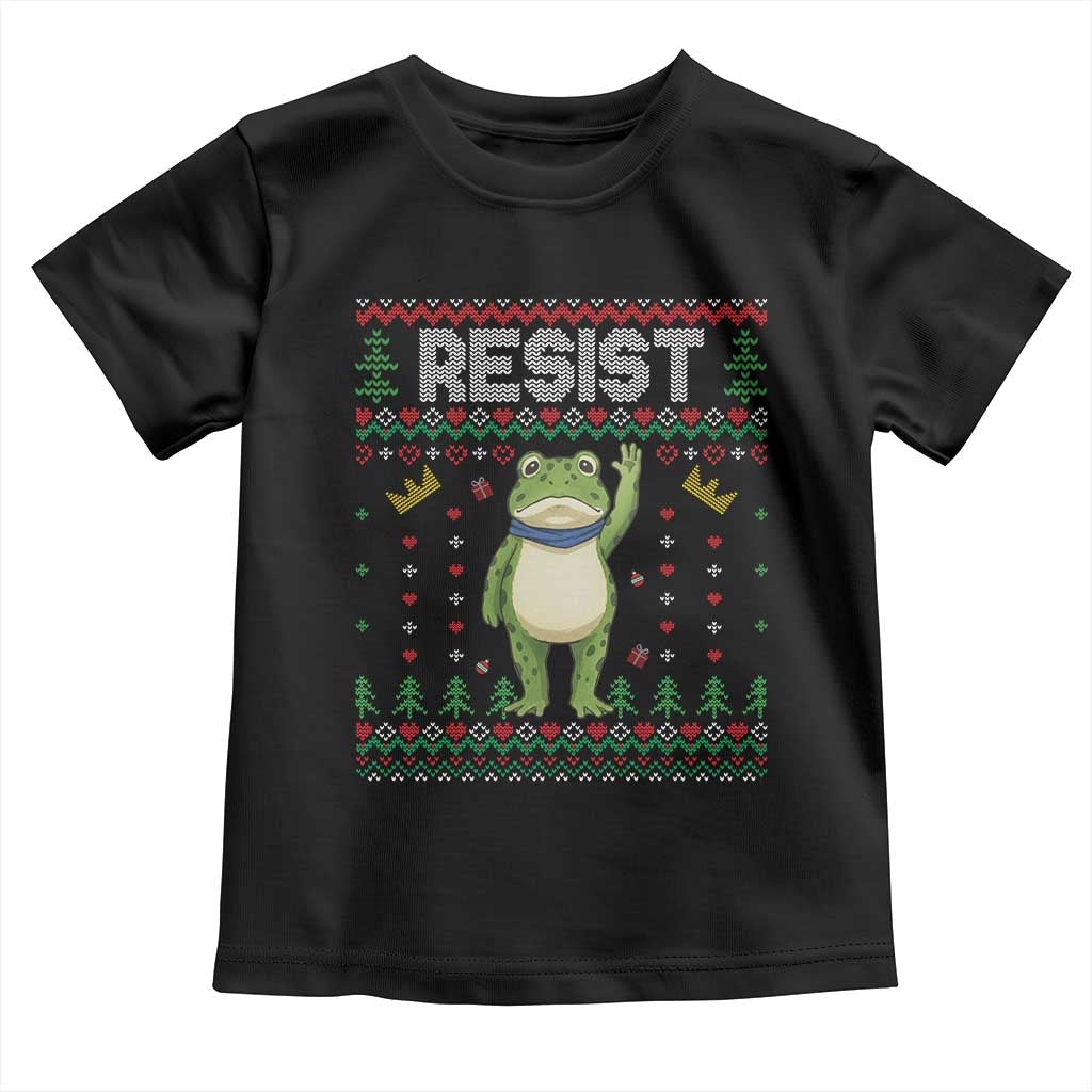 Resist Frog Toddler T Shirt Funny Portland Protest ICE Activist Meme 2025 - Wonder Print Shop