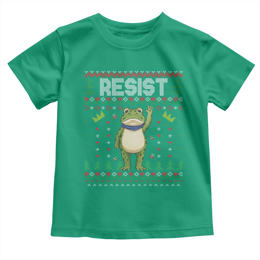 Resist Frog Toddler T Shirt Funny Portland Protest ICE Activist Meme 2025 - Wonder Print Shop