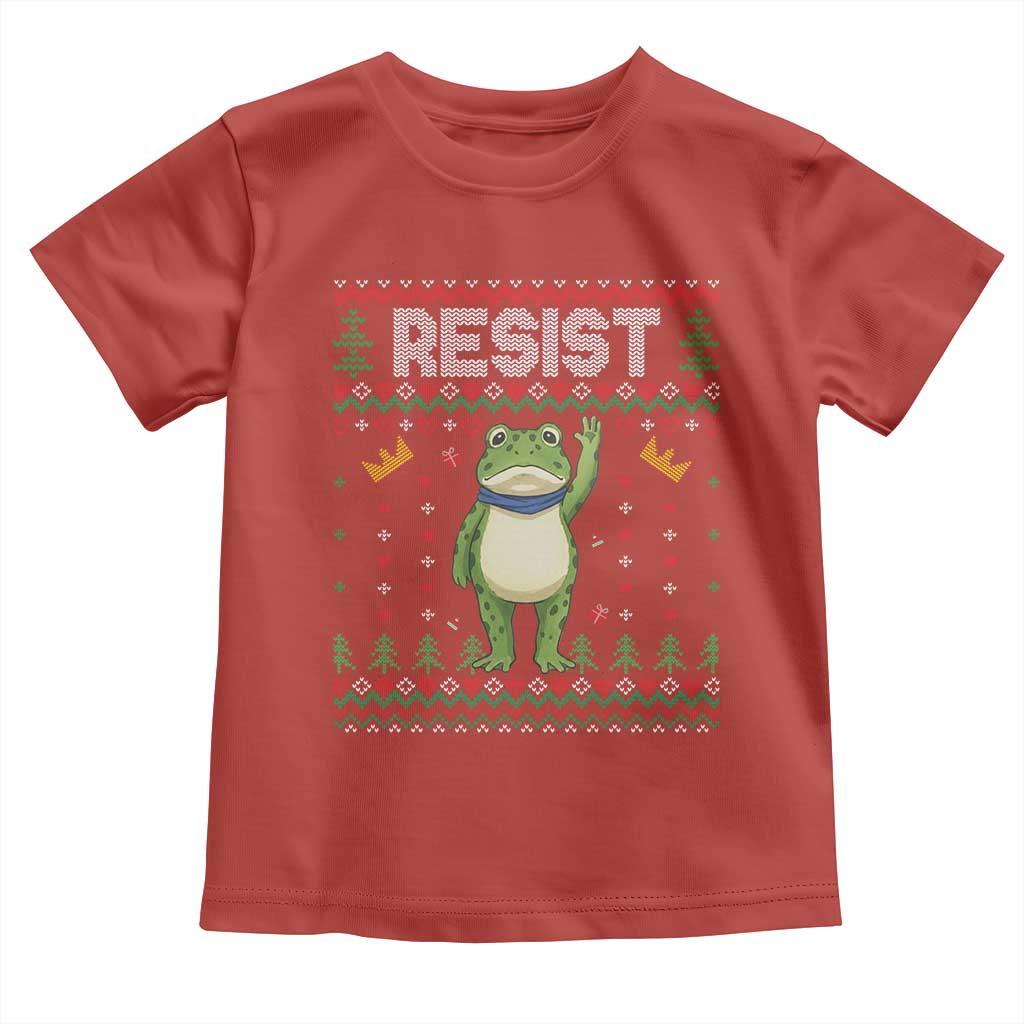 Resist Frog Toddler T Shirt Funny Portland Protest ICE Activist Meme 2025 - Wonder Print Shop