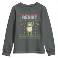 Resist Frog Youth Sweatshirt Funny Portland Protest ICE Activist Meme 2025 - Wonder Print Shop