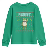 Resist Frog Youth Sweatshirt Funny Portland Protest ICE Activist Meme 2025 - Wonder Print Shop
