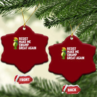 Resist Frog Ceramic Ornament Funny Polittical 2025 Meme - Wonder Print Shop