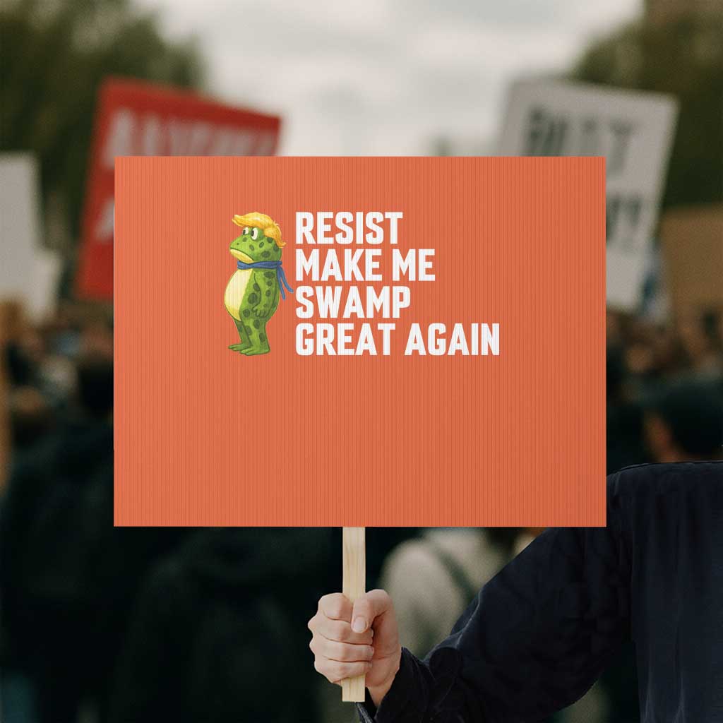 Resist Frog Protest Sign Funny Polittical 2025 Meme - Wonder Print Shop