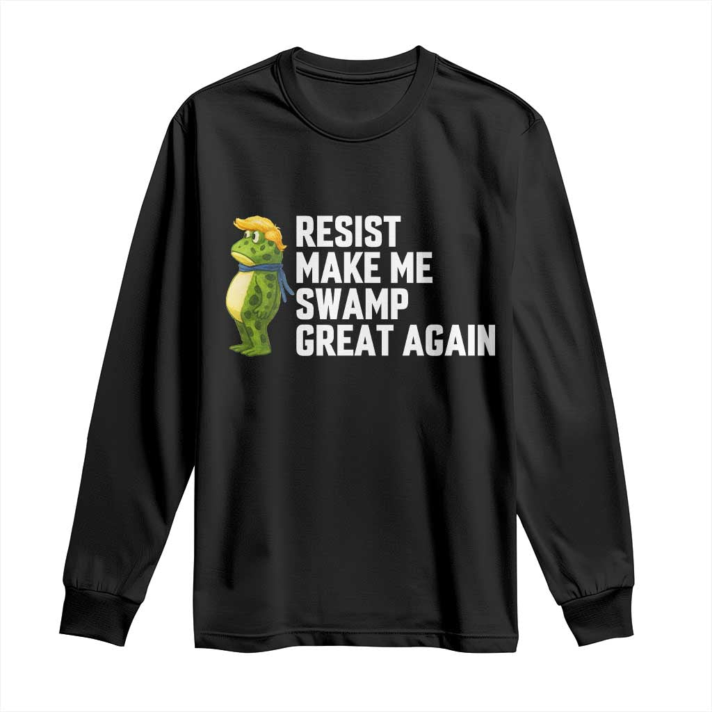 Resist Frog Long Sleeve Shirt Funny Polittical 2025 Meme - Wonder Print Shop