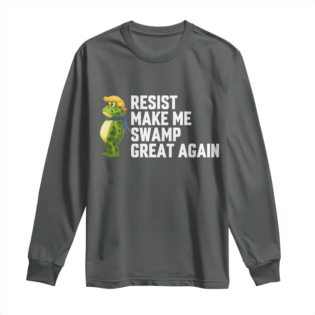 Resist Frog Long Sleeve Shirt Funny Polittical 2025 Meme - Wonder Print Shop