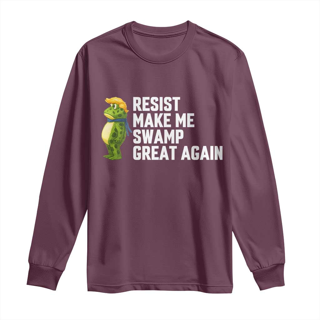 Resist Frog Long Sleeve Shirt Funny Polittical 2025 Meme - Wonder Print Shop