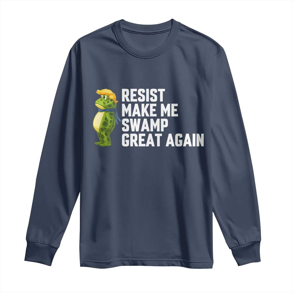 Resist Frog Long Sleeve Shirt Funny Polittical 2025 Meme - Wonder Print Shop