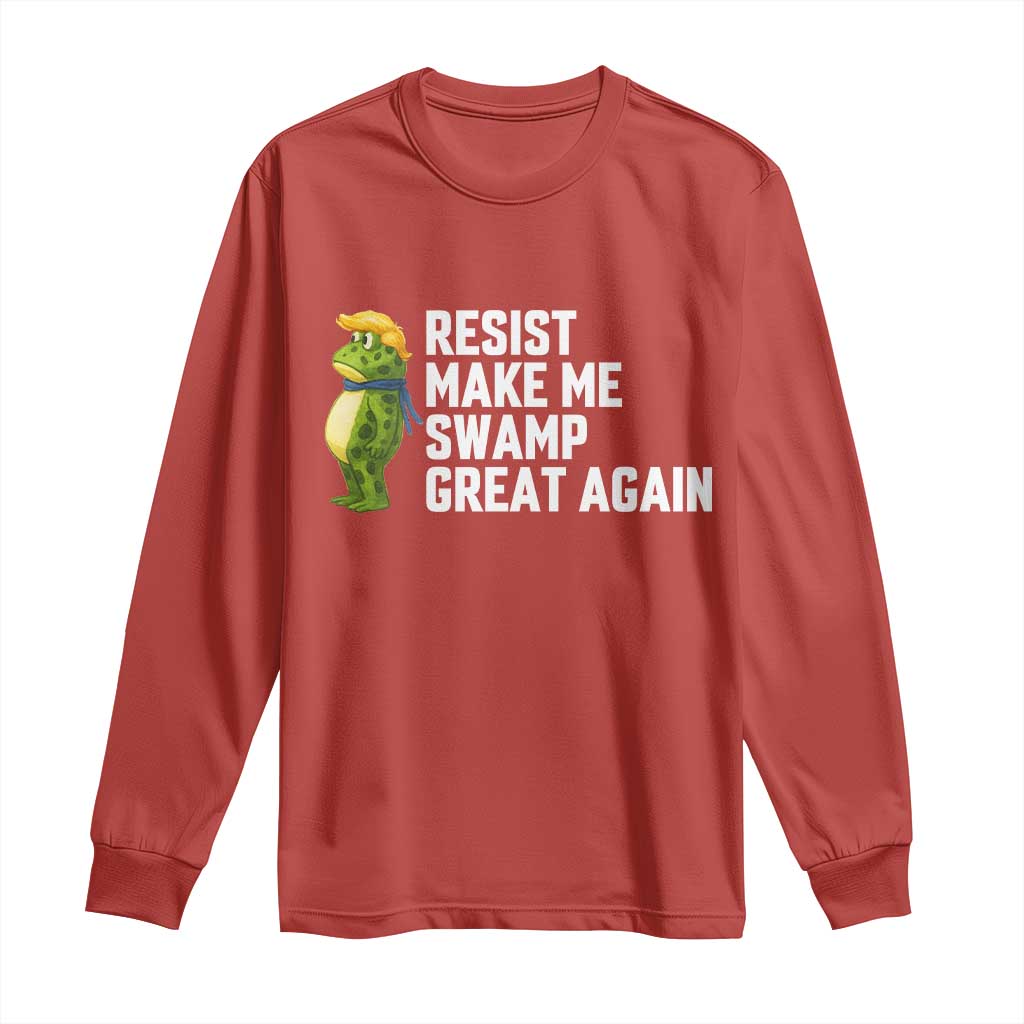 Resist Frog Long Sleeve Shirt Funny Polittical 2025 Meme - Wonder Print Shop