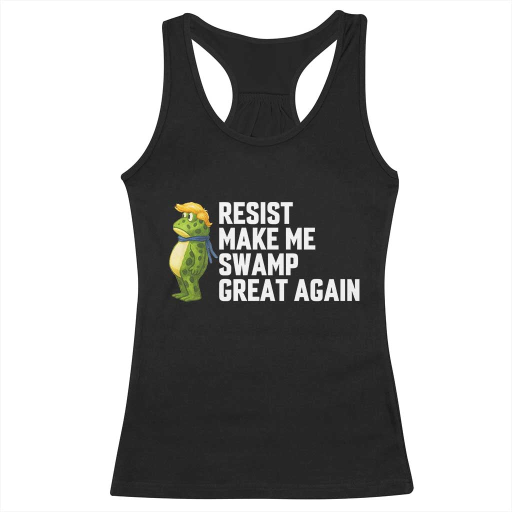 Resist Frog Racerback Tank Top Funny Polittical 2025 Meme - Wonder Print Shop
