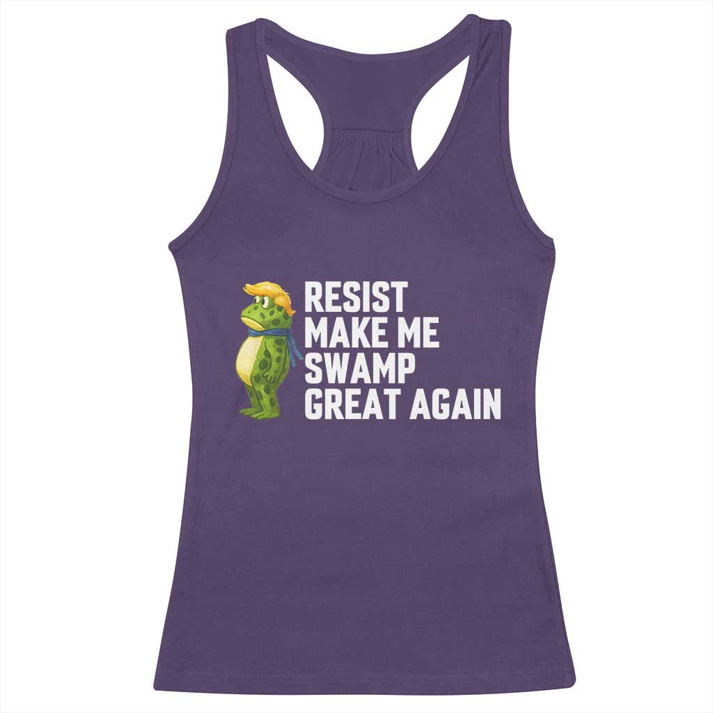 Resist Frog Racerback Tank Top Funny Polittical 2025 Meme - Wonder Print Shop