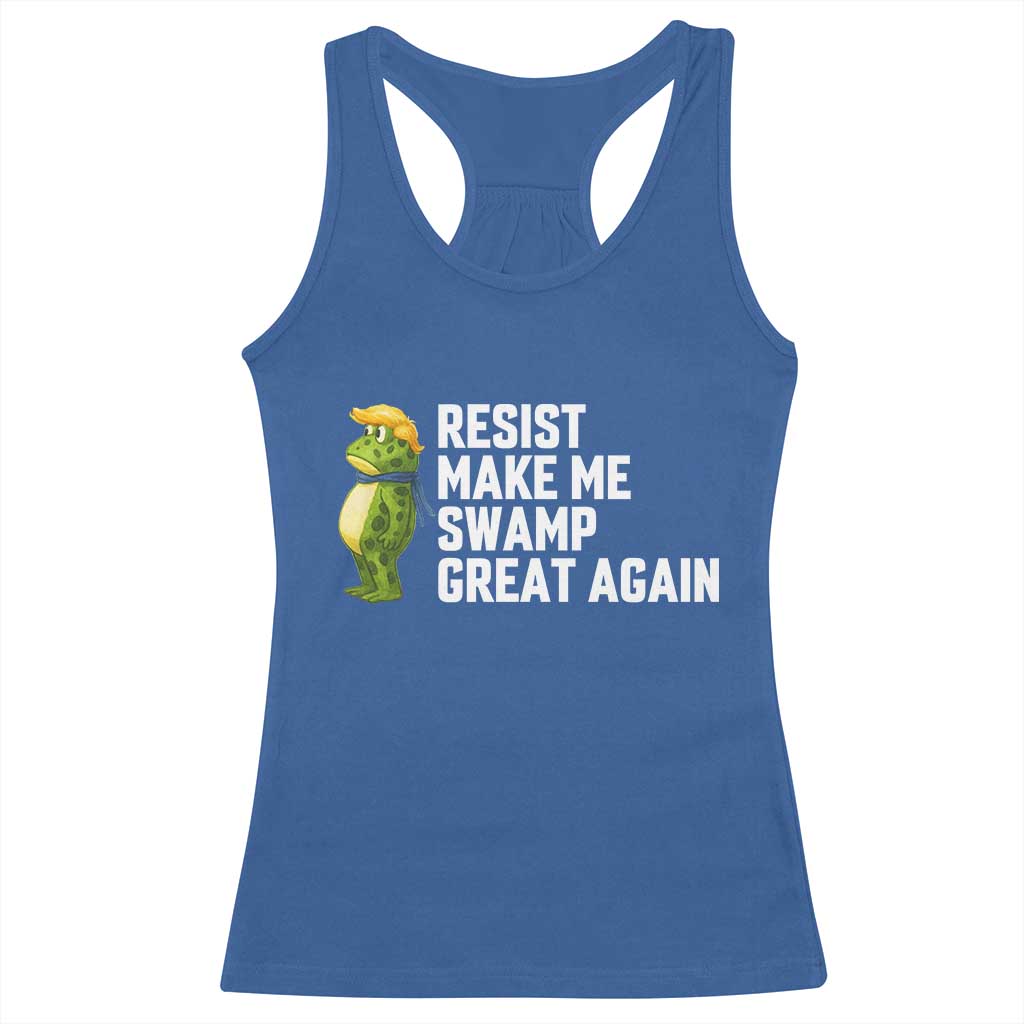 Resist Frog Racerback Tank Top Funny Polittical 2025 Meme - Wonder Print Shop