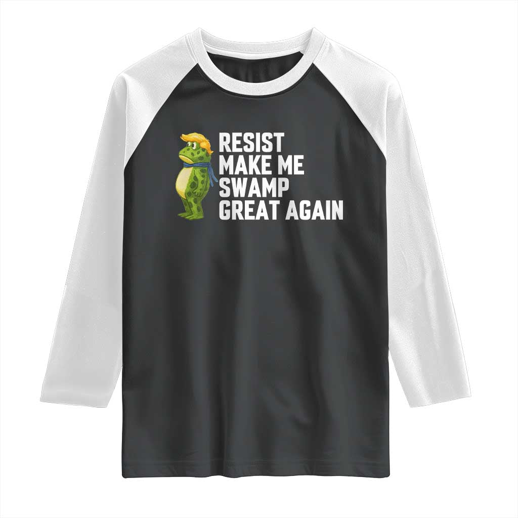 Resist Frog Raglan Shirt Funny Polittical 2025 Meme - Wonder Print Shop