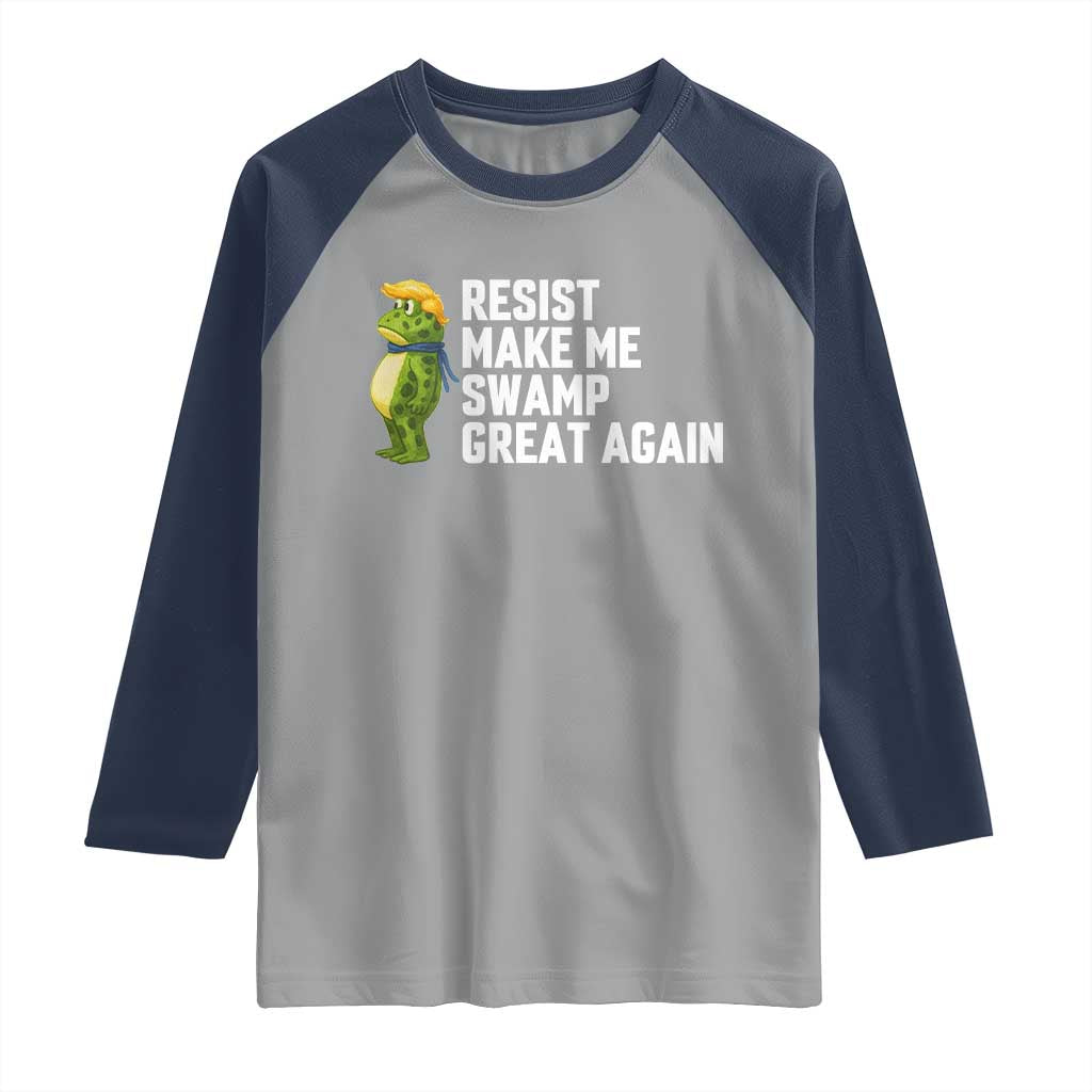 Resist Frog Raglan Shirt Funny Polittical 2025 Meme - Wonder Print Shop