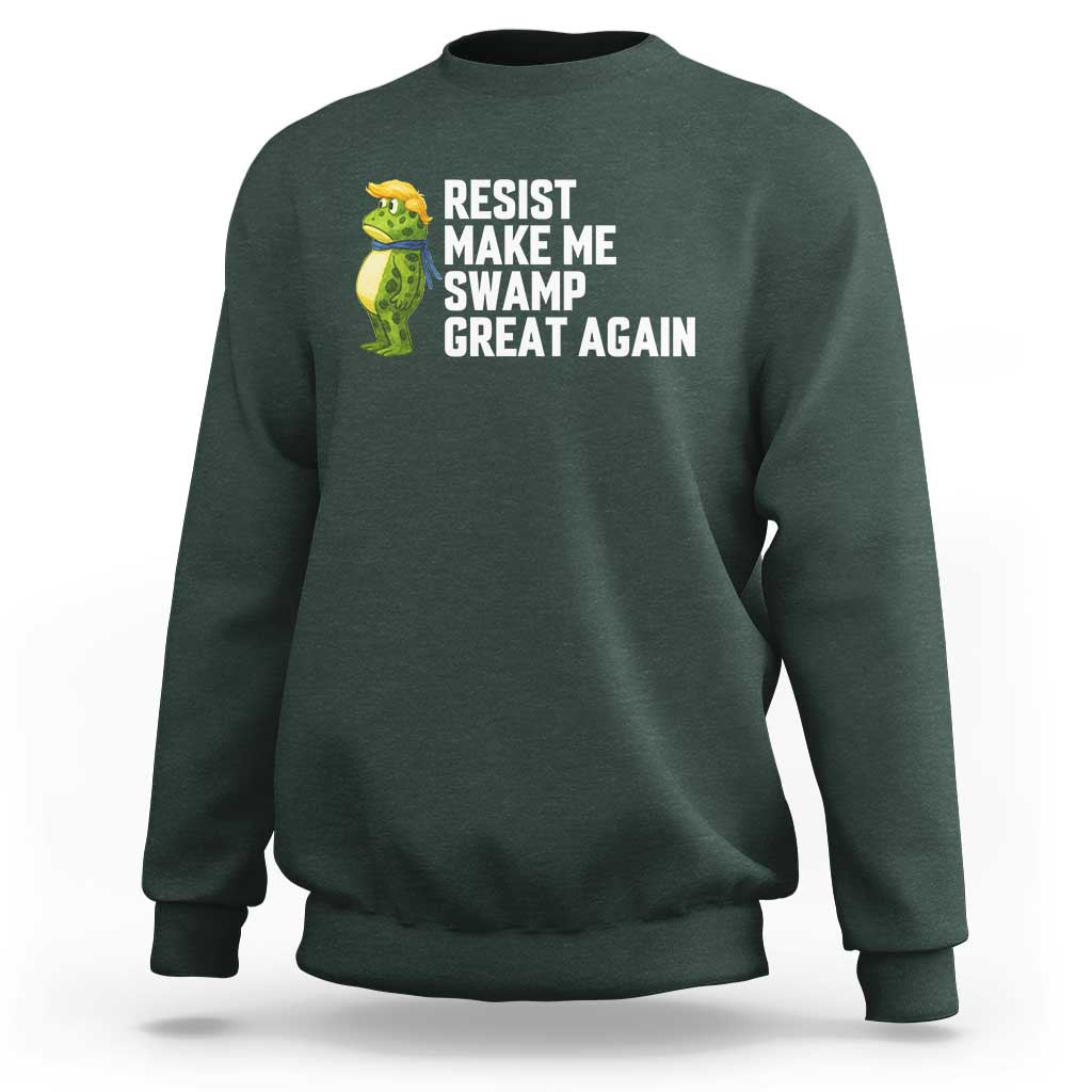 Resist Frog Sweatshirt Funny Polittical 2025 Meme - Wonder Print Shop